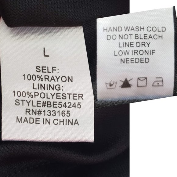 NEW Without Tags - Altar'd State Cassia Dress Black & Ivory Short Sleeve, Large - Picture 10 of 11